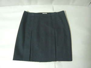 miumiu MiuMiu skirt wide width pleat #42 gray 5893