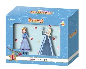 DISNEYクリスマスオーナメントくじ2022　アナ＆エルサ　ポストカード　フィギュアオーナメント　ペアボックス　新品・未開封 ディズニー Ｅ