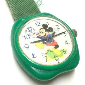 [ редкость! Showa Retro ] Seiko Disney время футбол Mickey Mouse наручные часы 