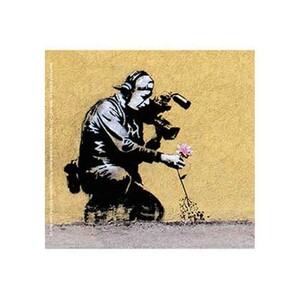 Banksy sticker Bank si-Flower Puller