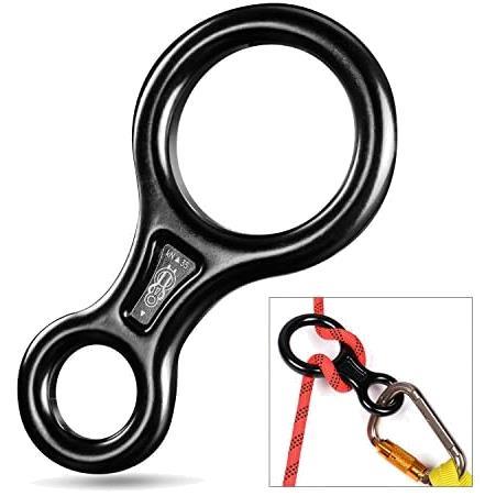 OUMERS エイト環 35KN ロッククライミング 登山アクセサリー 高所作業 スムーズな懸垂下降 ビレイを可能するエイト環 保護装備用