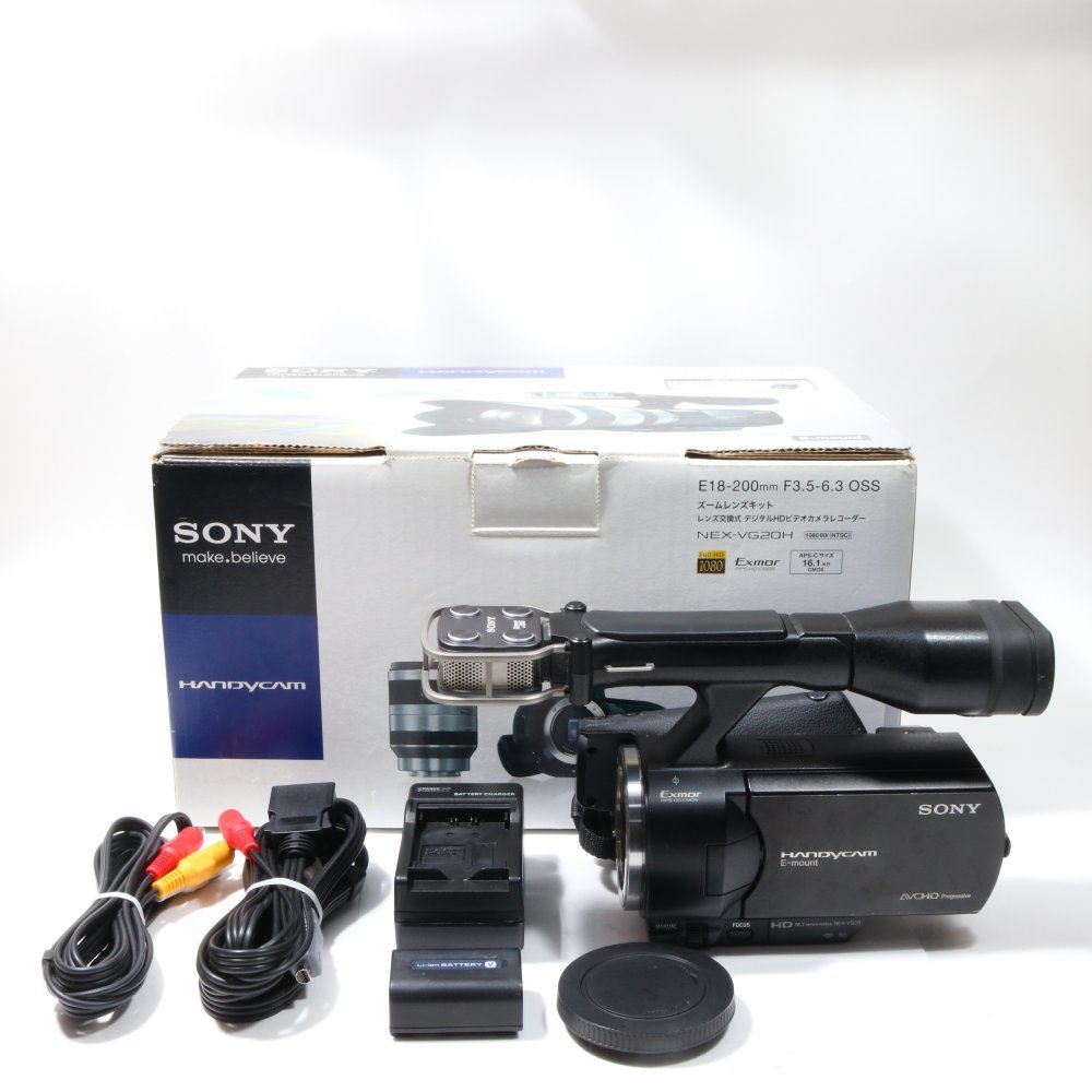 美品】SONY NEX-VG20 ハンディーカムビデオカメラ ズームレンズ付き-