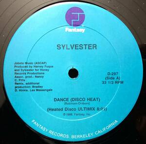 レア 倉庫出 Galage Disco 古典 定番 1988 Sylvester / Dance (Disco Heat) Ulti Mix US 12 Original Remix Fantasy D-297 絶版