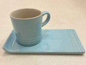 ル・クルーゼ Le Creuset カフェデリス マグ ソーサー マグカップ デザート プレート レア ブルー ライトブルー