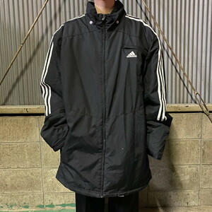 ビッグサイズ 00年代 adidas アディダス 中綿ハーフコート メンズ2XL