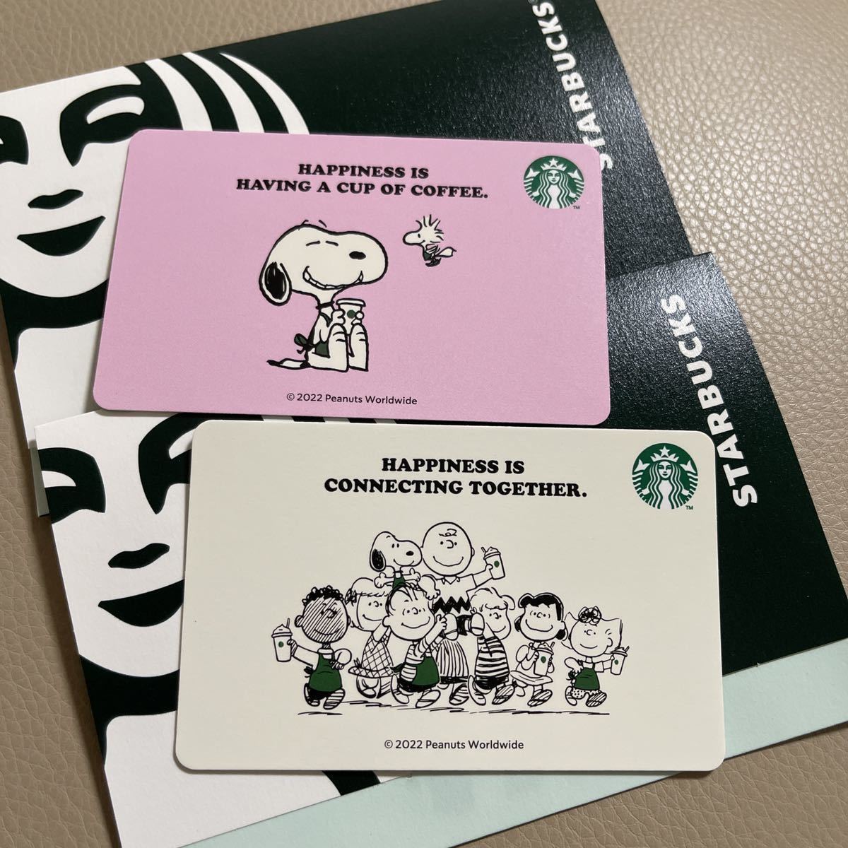 スターバックス カード PEANUTS オフホワイト ピンク 2点セット ...