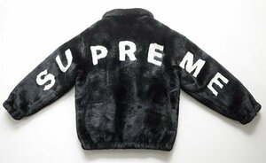 SUPREME ◆ Faux Fur Bomber Jacket フェイクファー ボンバージャケット 黒 Sサイズ ジップアップ コート ブルゾン シュプリーム ◆XE1