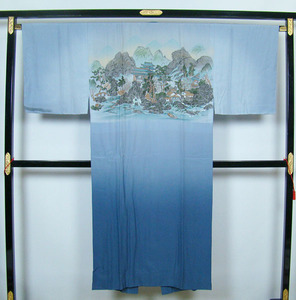  men's long kimono-like garment . tailoring width of a garment little easy ... shop . pattern applying height approximately 166cm rank silk 10170