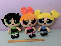 パワーパフガールズ 伝言 ぬいぐるみ人形 3体セット カートゥーン ネットワーク USAビンテージ PPG the POWERPUFF GIRLS アメコミ パワパフ_画像3