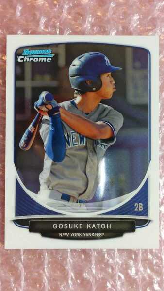 送料込即決 2013 Bowman Draft Picks & Prospects Draft Picks Chrome BDPP37 Gosuke Katoh 加藤豪将 日本ハムファイターズ　ボウマン