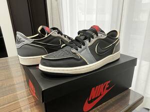 エアジョーダン1レトロ OG Air Jordan１ Lowブラック＆スモーキーグレイBlack and Smoke　GReyタグ付新品　未使用US7　25ｃｍ