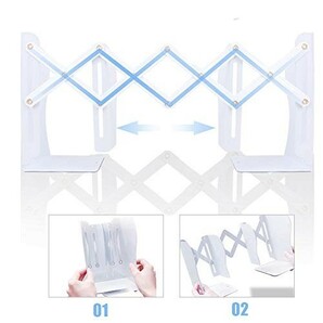 人気＊ ファイル／雑誌／新聞／書類入れ ブックエンド 収納 本立て ブックスタンド 仕切りスタンド スライド式 金属製 伸縮自在の画像5