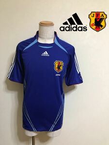 adidas JAPAN アディダス サッカー 日本代表 2006-2007 ホーム ユニフォーム 刃文 サイズO 半袖 侍ブルー 818189 クライマクール