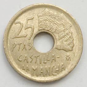 海外コイン　スペイン　25ペセタ記念硬貨　③ 穴　1996年
