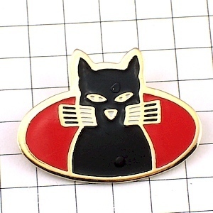  pin badge * Kuroneko regular surface direction. black cat * France limitation pin z* rare . Vintage thing pin bachi