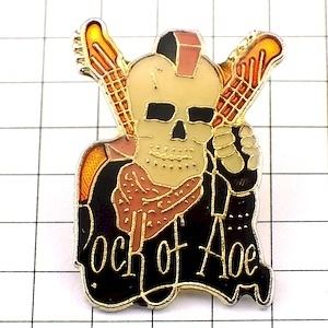 Pin Badge Rock of Aizzz Music Defrepad Skull Guitar ◆ French Limited Pins ◆ Редкая винтажная пинг -партия