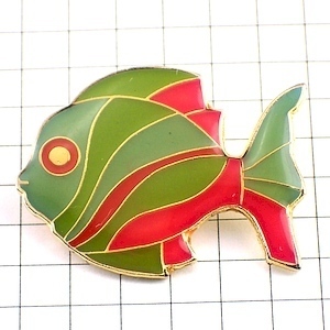  pin badge * tropical fish green red * France limitation pin z* rare . Vintage thing pin bachi