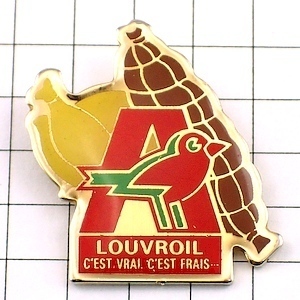  pin badge * red bird A sausage chicken meat * France limitation pin z* rare . Vintage thing pin bachi