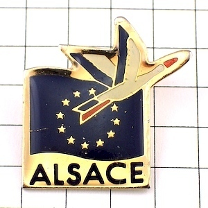  pin badge *aru The s. kounotoli bird euro star. flag * France limitation pin z* rare . Vintage thing pin bachi