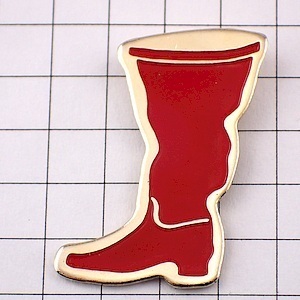 ピンバッジ・赤いブーツ長靴◆フランス限定ピンズ◆レアなヴィンテージものピンバッチ