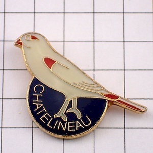  pin badge * red kchibasi white small bird * France limitation pin z* rare . Vintage thing pin bachi