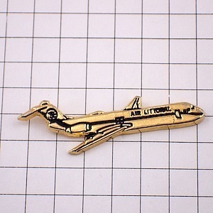 pin badge * air li tiger ru aviation Gold airplane * France limitation pin z* rare . Vintage thing pin bachi