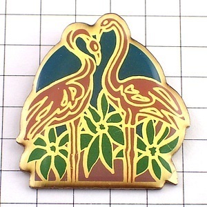  pin badge * flamingo 2 feather * France limitation pin z* rare . Vintage thing pin bachi