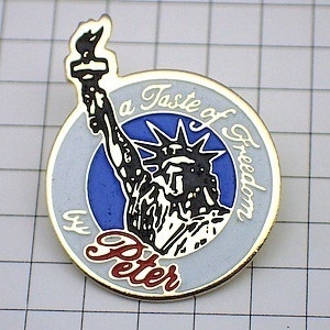  pin badge * New York free woman god * France limitation pin z* rare . Vintage thing pin bachi