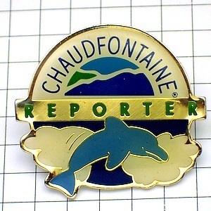  pin badge * dolphin light blue one head * France limitation pin z* rare . Vintage thing pin bachi