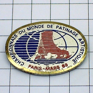  pin badge * skate world convention Paris 1989 year * France limitation pin z* rare . Vintage thing pin bachi