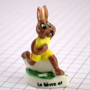 フェーブ・ウサギとカメの兎◆フランス限定フェーヴ◆ガレットデロワFEVEフェブ小さな置き物