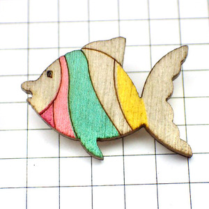 pin badge *New! wooden ... tropical fish * France limitation pin z* rare . Vintage thing pin bachi