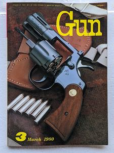 GUN　1980年3月号　コルト・パイソン 357マグナム　S＆W・357コンバットマグナムM19　杉良太郎　舘ひろし