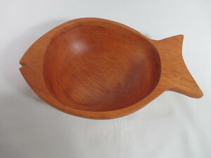  wooden. fish type container 