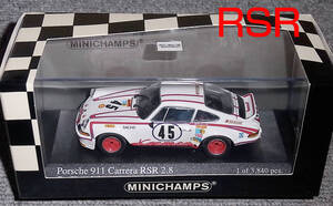 1/43 ポルシェ 911 RSR 2.8 45号車 1973 ルマン 24h ホワイト 赤 PORSCHE (901)