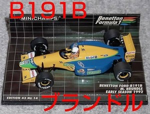 1/43 ベネトン フォード B191B ブランドル 1992 EARLY SEASON BENETTON FORD