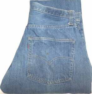 ★ LEVI'S 501 66前期 W32 70'S 赤耳、シングルステッチ、バックボタン6表示 希少イレギュラー版 裾チェーンステッチ