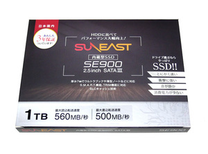 送料 185円 新品 未開封 SUNEAST SE900 1TB SE90025ST-01TB SLCキャッシュ 内蔵 SSD 1000GB 2.5インチ SATA 3DNAND TBW480 クリックポスト