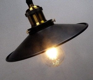 (☆BM)ブラック ペンダントライト①インダストリアル LED 黒 ゴールド 天井照明 ランプ アンティーク調 レトロ ミッドセンチュリー