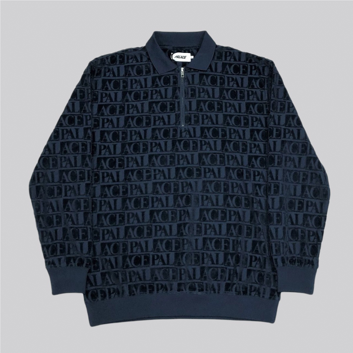 Palace Domino Jacquard 1/4 Zip Polo XL-