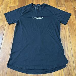 沖縄 米軍放出品 SQUATWOLF WOLF Tシャツ トレーニング ランニング 筋トレ スポーツ SMALL ブラック (管理番号S52)