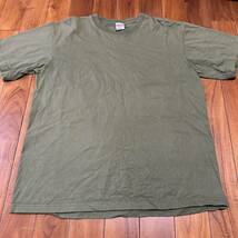 沖縄 米軍放出品 USMC MARINE ミリタリー Tシャツ オシャレ ファッション 古着 ビンテージ XLARGE OD (管理番号S60)_画像2