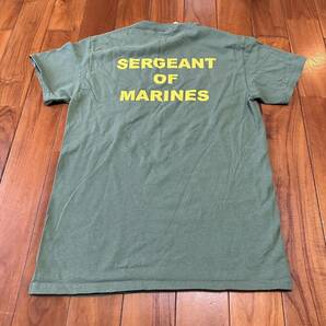 沖縄 米軍放出品 USMC MARINE ミリタリー Tシャツ オシャレ ファッション 古着 ビンテージ SMALL OD (管理番号BCD1)の画像2