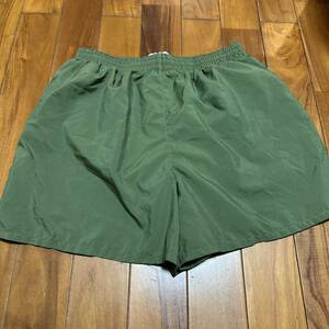 沖縄 米軍放出品 実物 USMC MARIEN TRUNKS GENERAL PORPOSE トレーニングパンツ ショートパンツ OD LARGE (管理番号CDE5)