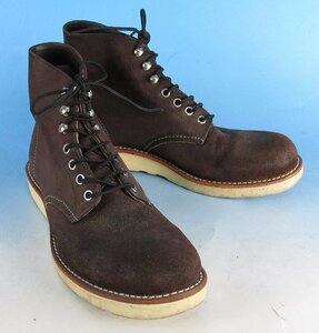 LFF13151 REDWING レッドウィング 6インチ クラシックラウンド プレーントゥ ブーツ #8164 8.5D ダークブラウン系