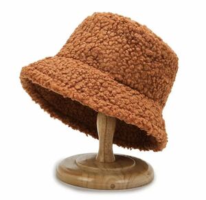 バケットハット 帽子 ハット キャップ ファッション アクセサリー 小物 ユニセックス 暖かい ブラウン 茶色 2569