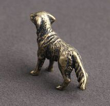 真鍮の犬 インテリア アンティーク 置物 小物 装飾 彫刻 ミニチュア 銅 雑貨 犬 イヌ 動物 アニマル 2694_画像2