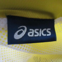 ○極美品 asics アシックス◆国際千葉駅伝 ウォームアップ コート ウィンドブレーカー フード付き◆メンズ イエロー Lサイズ_画像8