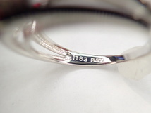 美品 Pt900 非加熱ルビー1.183ct ダイヤ計0.30ct デザイン リング 指輪 鑑別書（分析報告書）付き_画像4