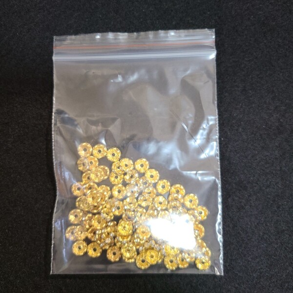 ★sale!!☆ロンデル☆ゴールド☆(波型) 8mm☆約100個☆おまとめ☆大量☆お得です!!